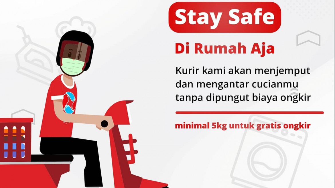 Stay Safe kami akan jemput pakaian kotor anda
